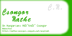 csongor mathe business card